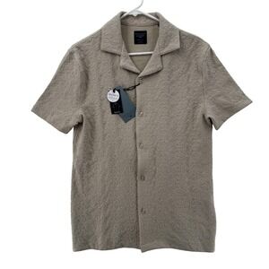 Steel & Jelly Shirt Mens Small Floral Embroidered Button Up‎ Short Sleeve NWT